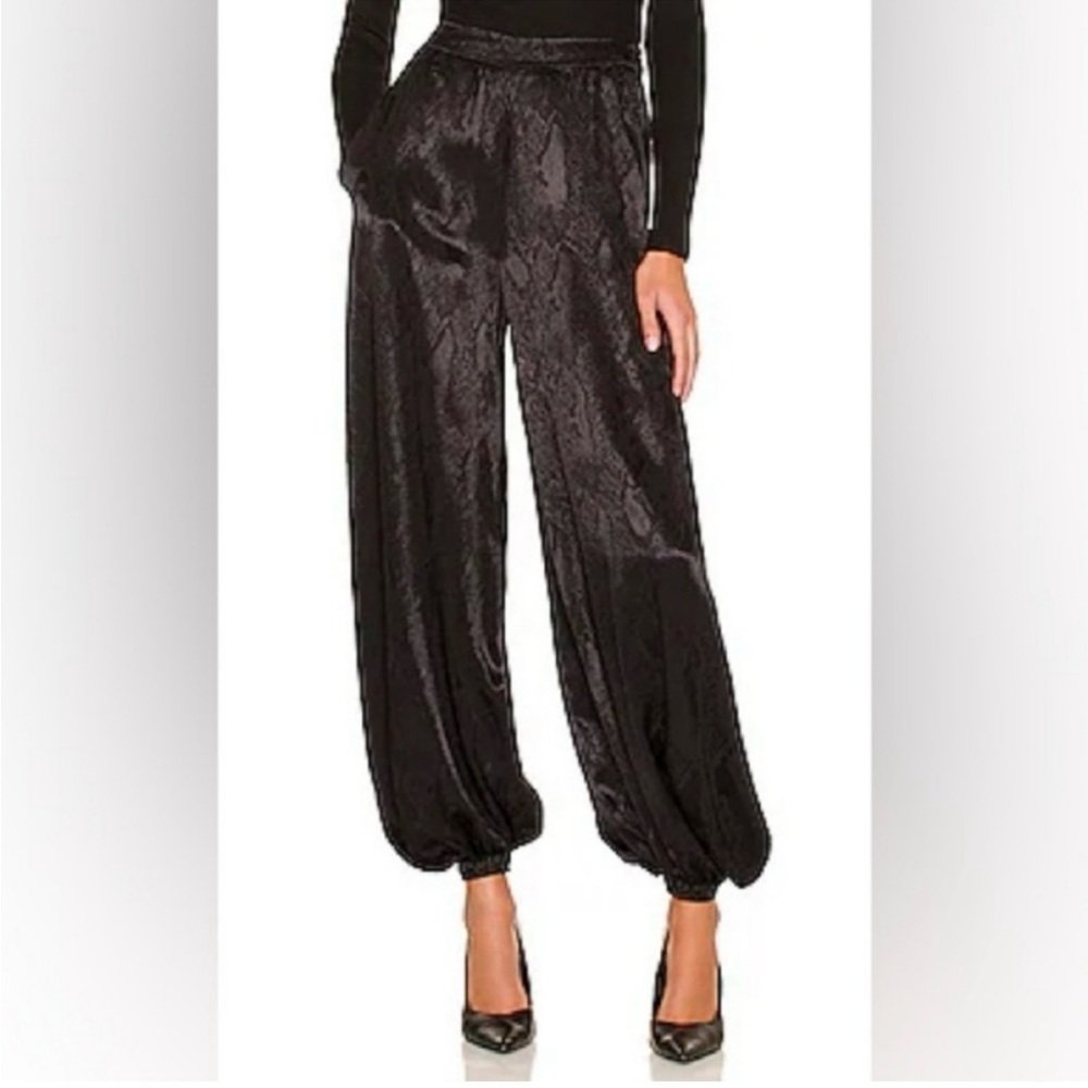 Afrm Black Patterned Balloon Pants - image 1